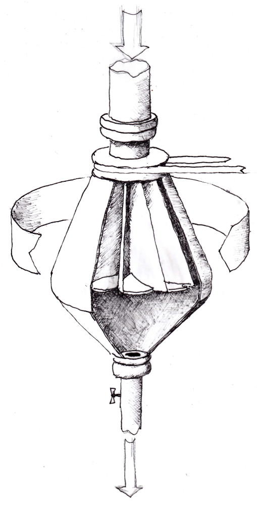 croquis d'une pompe centrifuge, le snark