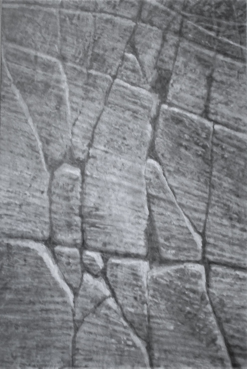 dessin ancienne tablette ou terre sechée
